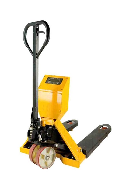 Pallet Jack Scale – Space tight? Don’t have a forklift? But need to weigh large items- then a pallet jack scale is the ideal solution.