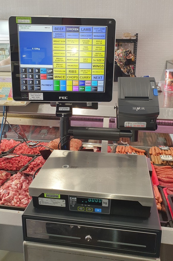 POS scale system for butcher shop - ablescale.com.au